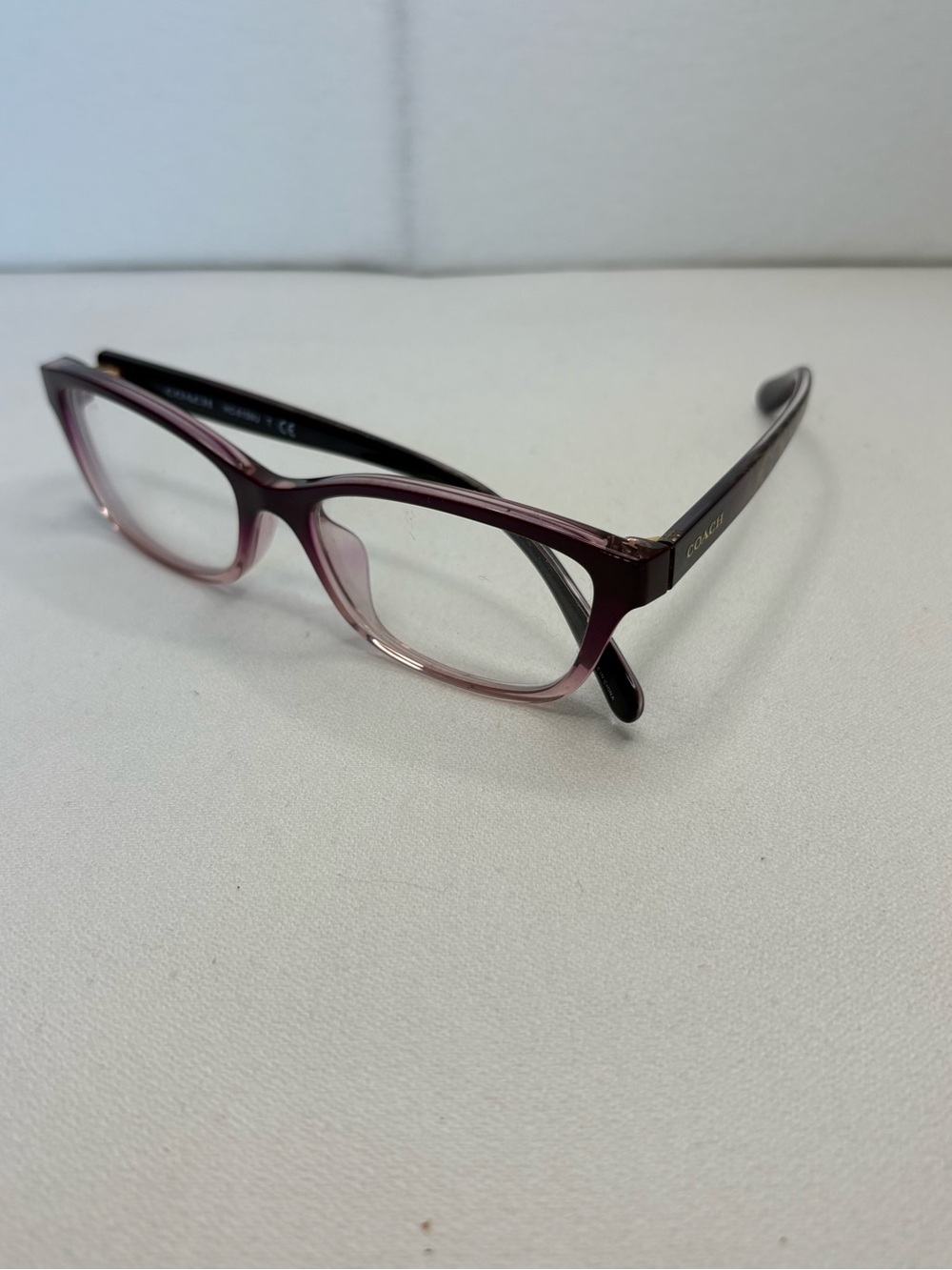 Coach Optical Purple Ombre Cat-Eye Reading Glasses